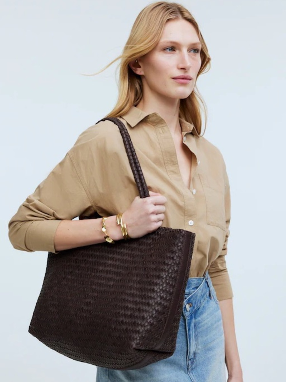 NWT! | MADEWELL The Signature Woven Tote in Coffee Bean | 100% Leather | NP318 - Picture 16 of 16